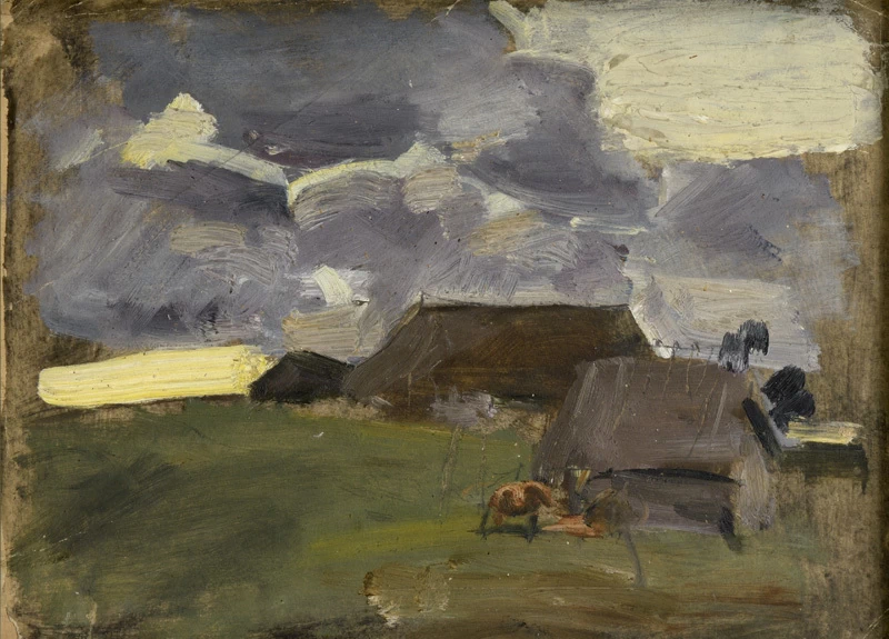 Paesaggio con case - Art Museum of Estonia's painting collection, Tallinn